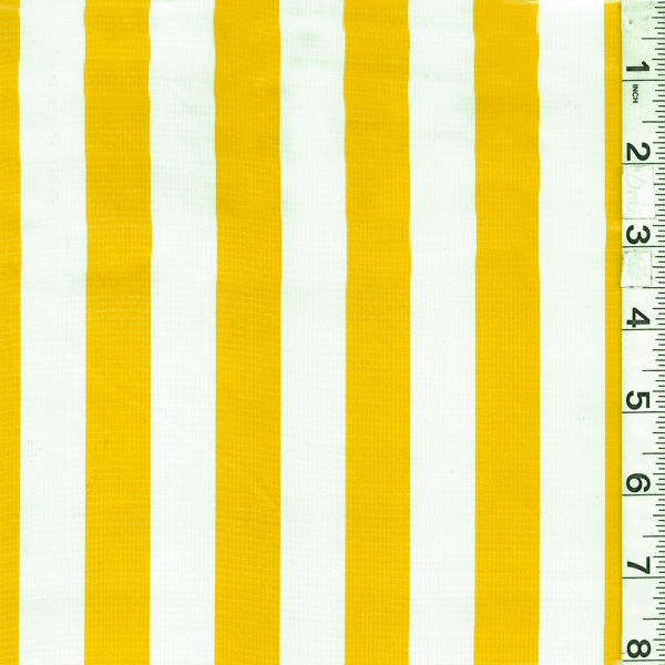 Yellow/White Oilcloth Fabric - Reorderable