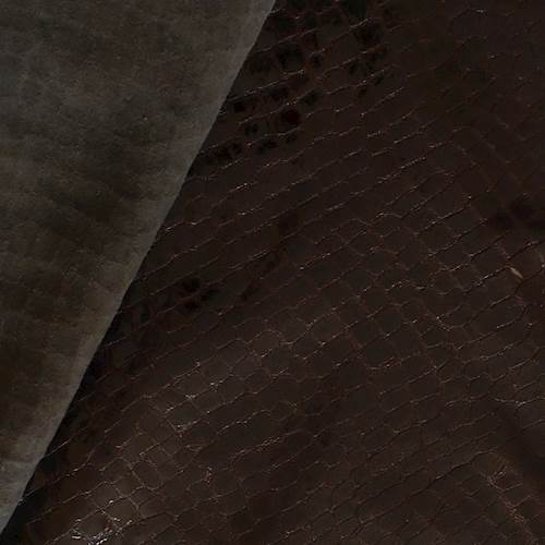 Obsidian Black Cracked Skin Leather Hide by The Yard (genuine Leather)