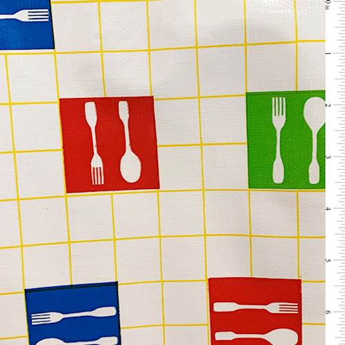 Yellow Picnic Oilcloth Roll Fabric - Reorderable