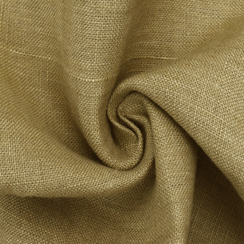 Wheat Field Beige Linen Slubbed Solid Woven Decorating Fabric