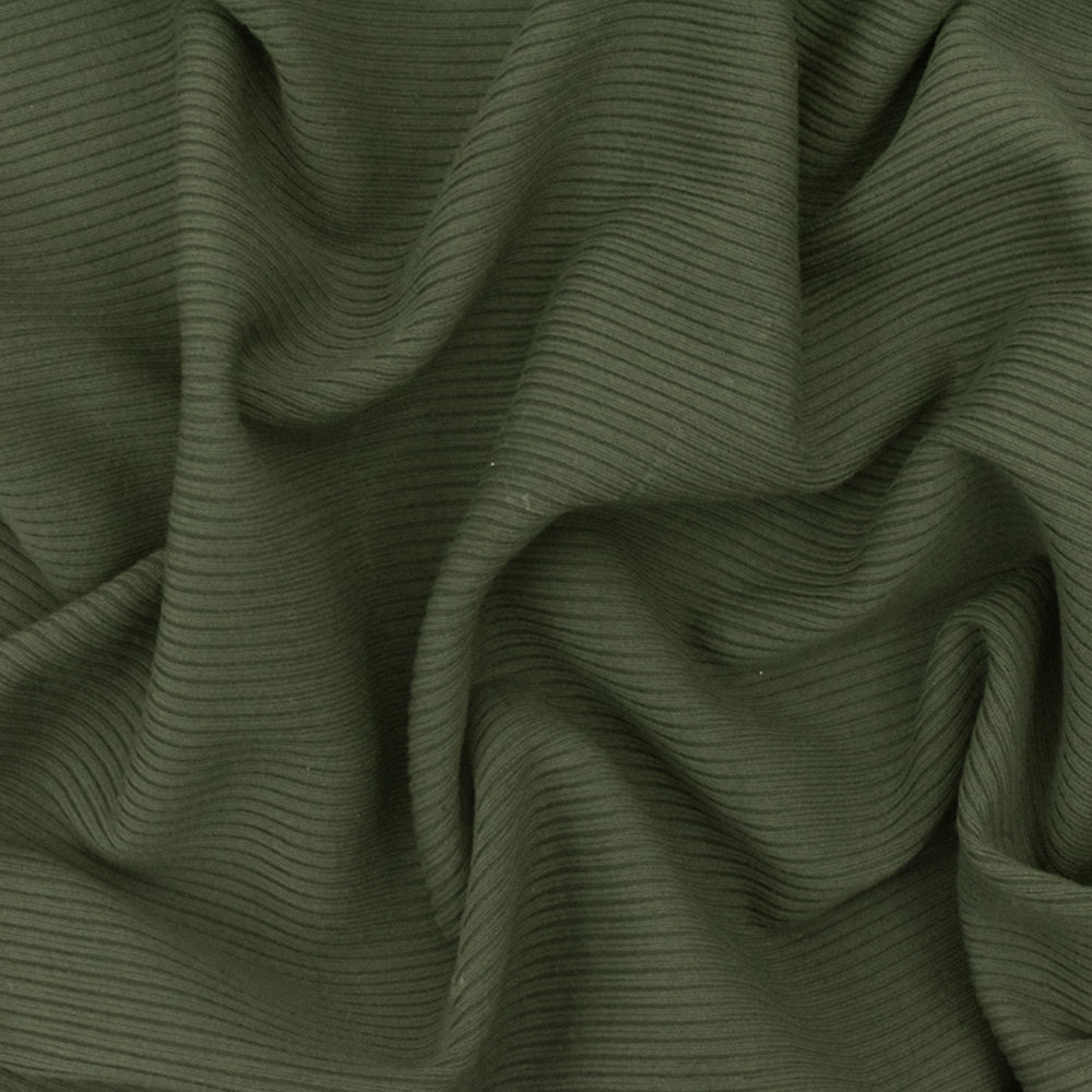Grey Heather/Green 2 Stripe Jersey Knit Fabric - SKU 275