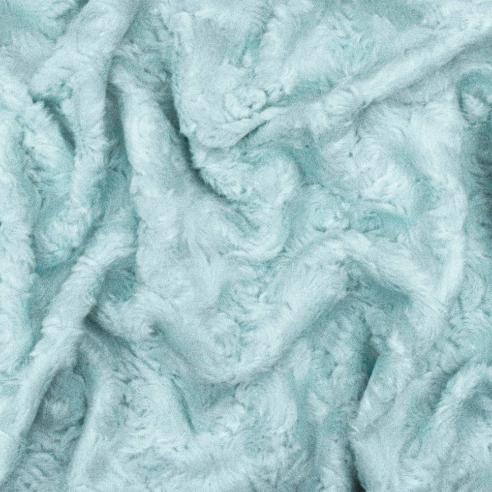 Icy Blue Minky Dot Fur Fabric