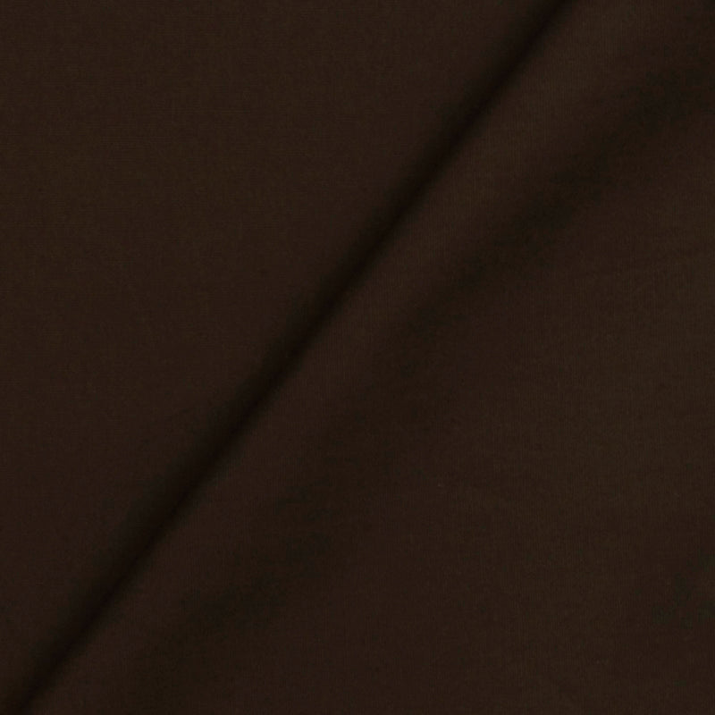 Night Brown Solid Stretch Cotton Poplin Woven Fabric
