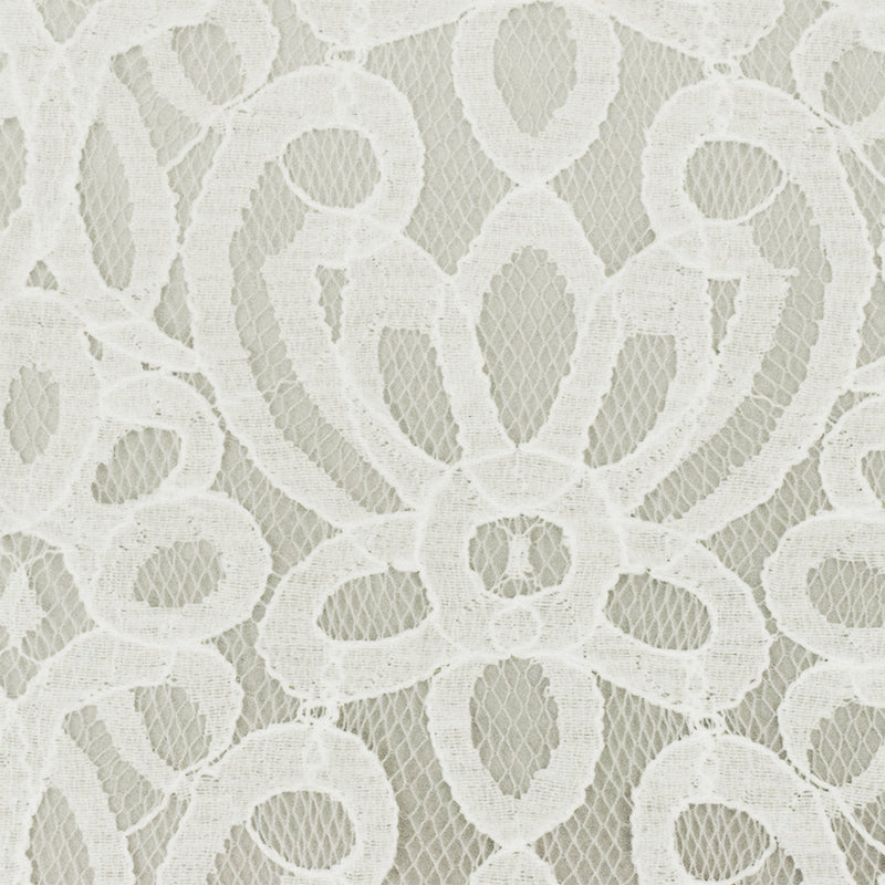 Cloud Ivory Baroque Cotton-Poly Lace Knit Fabric