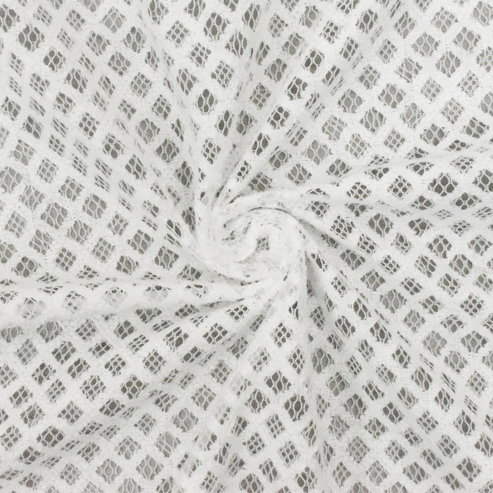 Sweet White Diamond Poly Cotton Lace Knit Fabric – Fabric Depot