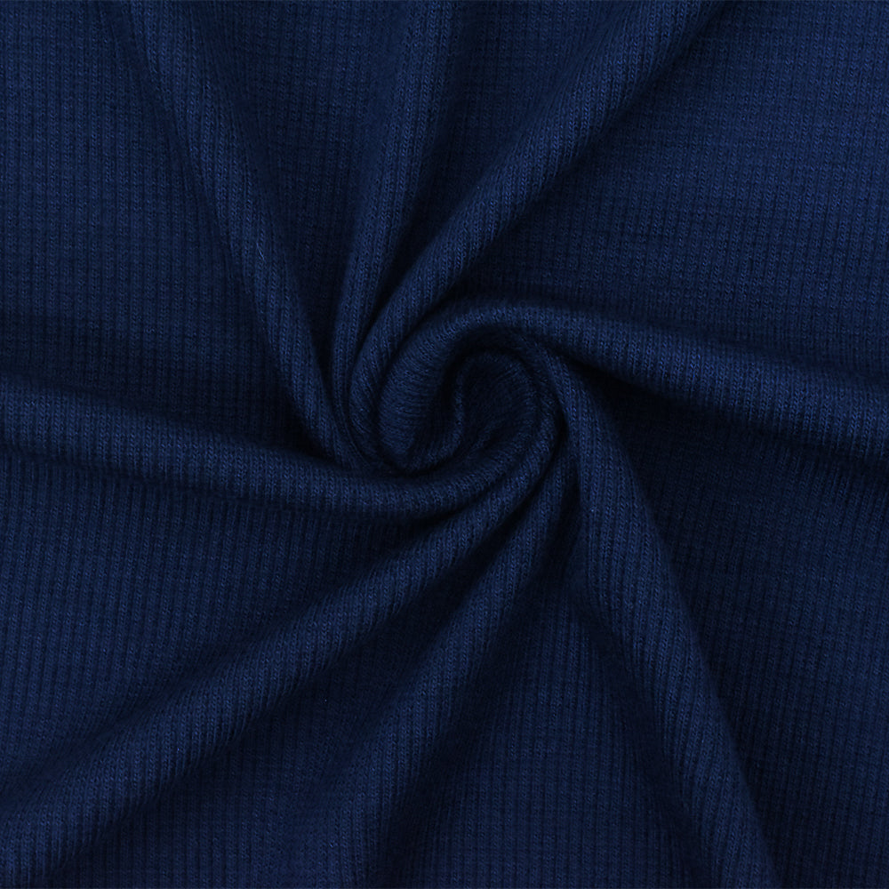 Navy Blue Solid Stretch Spandex Polyester Athletic Mesh Knit