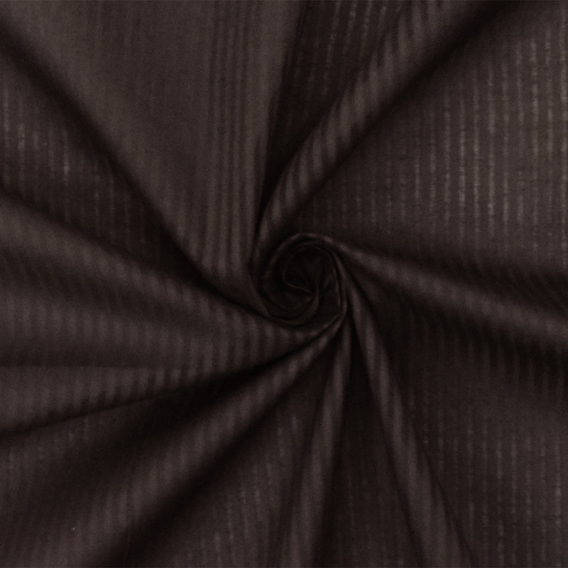 Brown Stripe Cotton Leno Woven Fabric