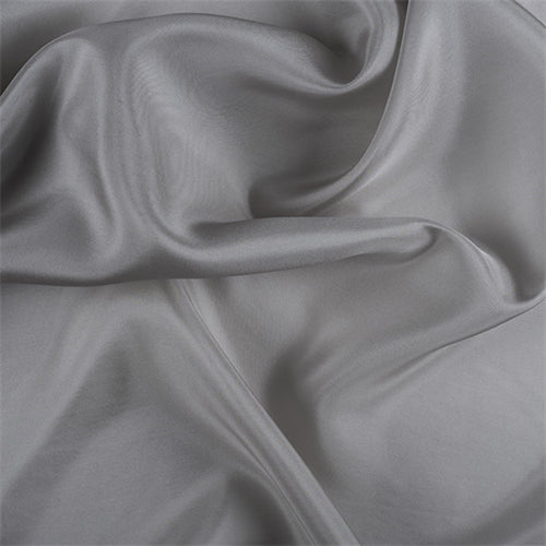 Runway Silks Light Gray Silk Habotai Fabric - Reorderable