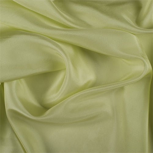 Runway Silks Light Lime Silk Habotai Fabric - Reorderable