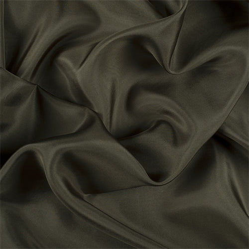 Runway Silks Moss Green Silk Habotai Fabric - Reorderable