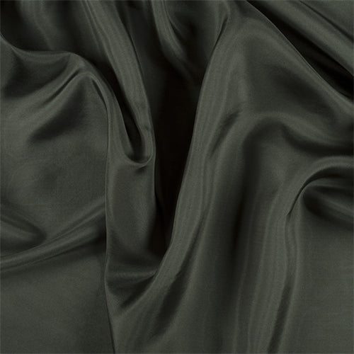 Runway Silks Olive Green Silk Habotai Fabric - Reorderable
