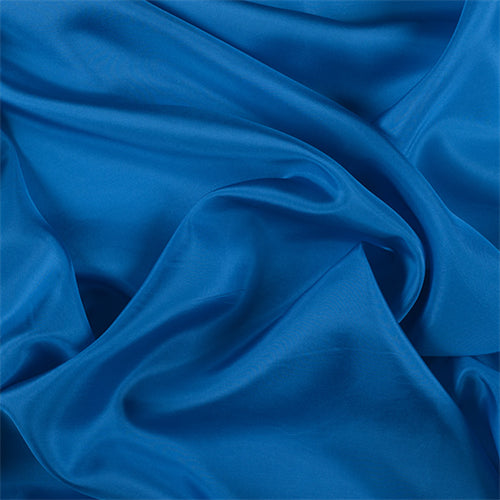 Runway Silks Bright Blue Silk Habotai Fabric - Reorderable