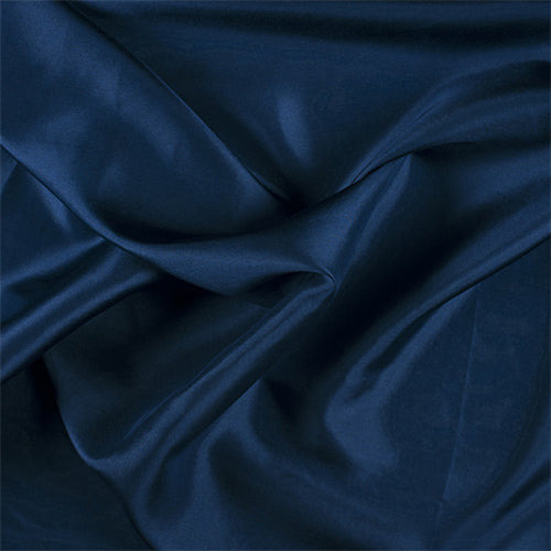 Runway Silks Dark Blue Silk Habotai Fabric - Reorderable