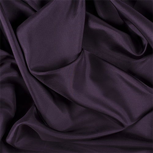 Runway Silks Eggplant Silk Habotai Fabric - Reorderable