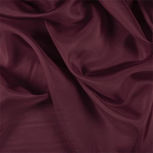 Runway Silks Dark Red Silk Habotai Fabric - Reorderable