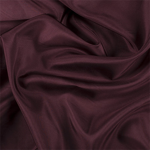 Runway Silks Dark Brick Red Silk Habotai Fabric - Reorderable