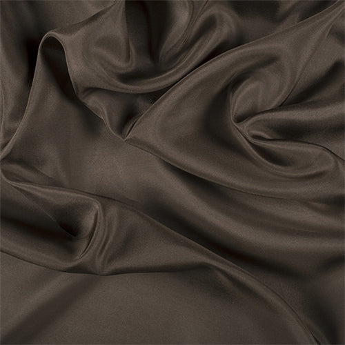 Runway Silks Olive Brown Silk Habotai Fabric - Reorderable