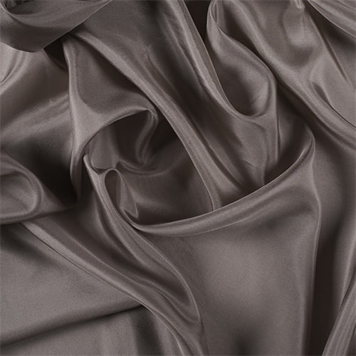 Runway Silks Taupe Silk Habotai Fabric - Reorderable