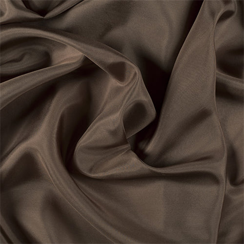 Runway Silks Brown Silk Habotai Fabric - Reorderable
