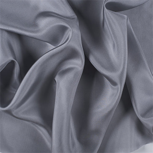 Runway Silks Silver Gray Silk Habotai Fabric - Reorderable