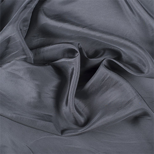Runway Silks Gray Silk Habotai Fabric - Reorderable