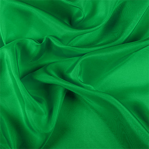 Runway Silks Green Silk Habotai Fabric - Reorderable