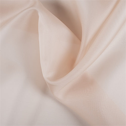 Runway Silks Pale Peach Silk Organza Fabric - Reorderable