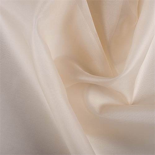 Runway Silks Cream Silk Organza Fabric - Reorderable