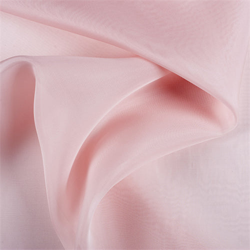 Runway Silks Blush Pink Silk Organza Fabric - Reorderable