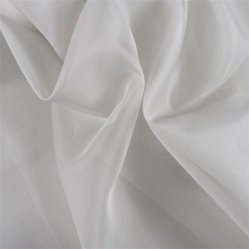 Runway Silks Light Gray Silk Organza Fabric - Reorderable