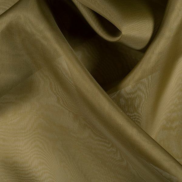 Runway Silks Moss Green Silk Organza Fabric - Reorderable