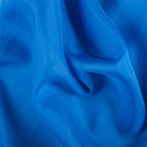 Runway Silks Sapphire Silk Organza Fabric - Reorderable