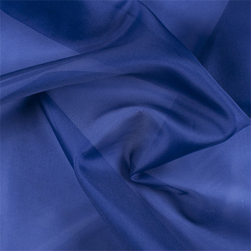 Runway Silks Blue Silk Organza Fabric - Reorderable