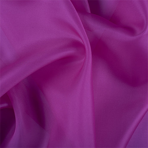Runway Silks Magenta Silk Organza Fabric - Reorderable