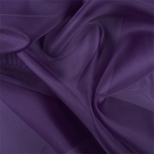 Runway Silks Eggplant Silk Organza Fabric - Reorderable
