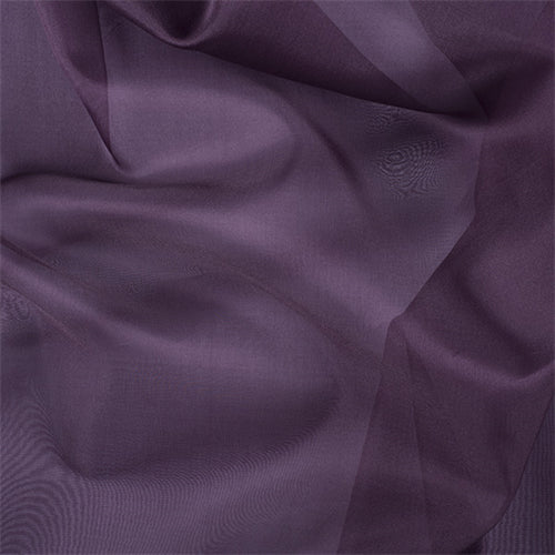 Runway Silks Aubergine Silk Organza Fabric - Reorderable