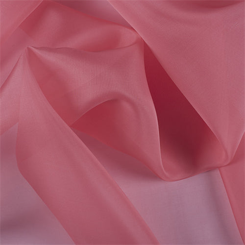 Runway Silks Coral Silk Organza Fabric - Reorderable