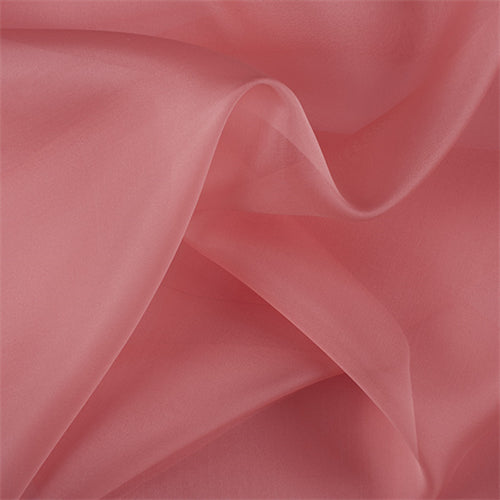 Runway Silks Coral Orange Silk Organza Fabric - Reorderable