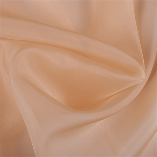 Runway Silks Peach Silk Organza Fabric - Reorderable