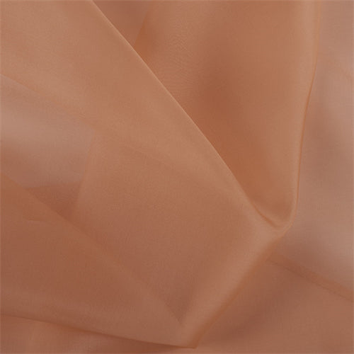 Runway Silks Light Orange Silk Organza Fabric - Reorderable