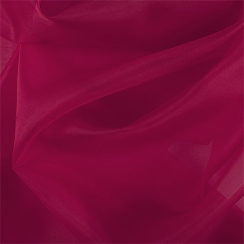 Runway Silks Bright Red Silk Organza Fabric - Reorderable