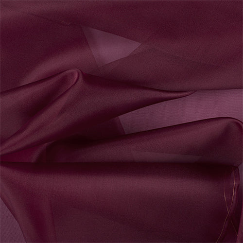 Runway Silks Wine Silk Organza Fabric - Reorderable