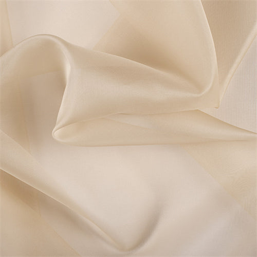 Runway Silks Golden Tan Silk Organza Fabric - Reorderable
