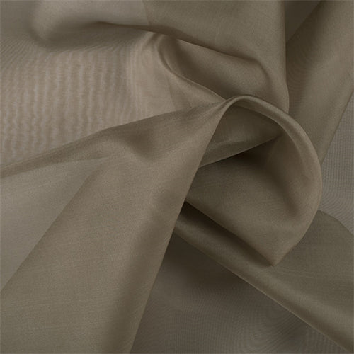 Runway Silks Dark Olive Silk Organza Fabric - Reorderable