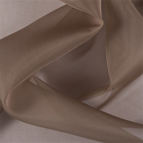 Runway Silks Brown Silk Organza Fabric - Reorderable
