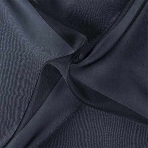 Runway Silks Black Silk Organza Fabric - Reorderable