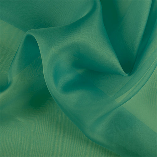 Runway Silks Teal Silk Organza Fabric - Reorderable