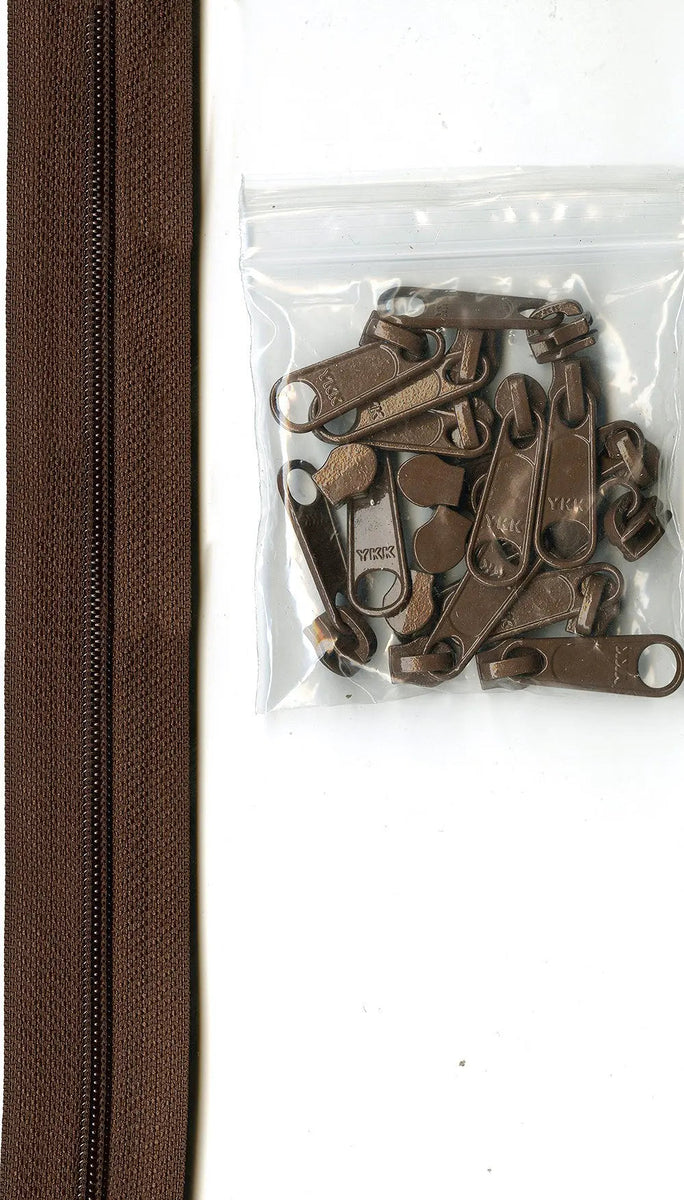 4 yards of 16mm #4.5 zipper chain and 16 Extra-Large Coordinated Pulls ...