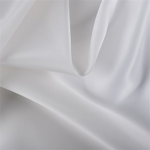 Runway Silks Ivory Silk Satin Organza Fabric - Reorderable