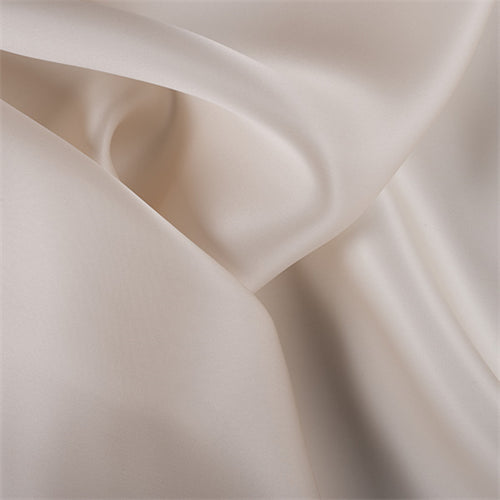 Runway Silks Beige Silk Satin Organza Fabric - Reorderable